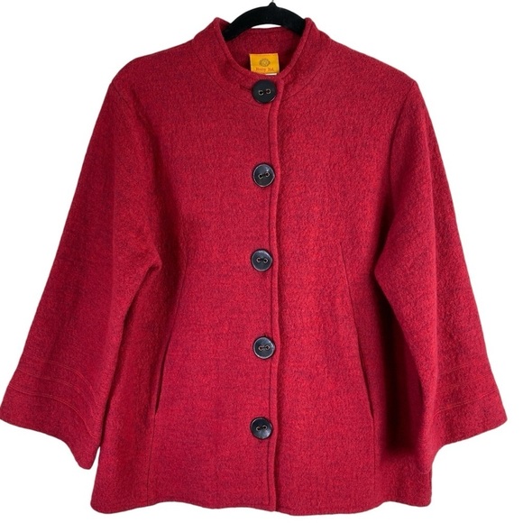 Ruby Rd. Jackets & Blazers - VTG Ruby Rd. Women’s Red 100% Wool Classic Button Coat/Jacket Blazer Sz S